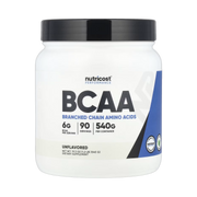 Nutricost, Performance, BCAA, Unflavored, 1.2 lb, 540 g front packaging view