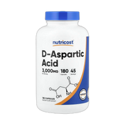 Nutricost, D-Aspartic Acid , 180 Capsules front packaging view