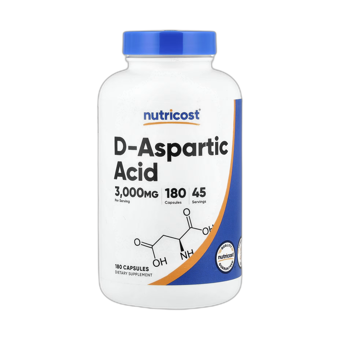 Nutricost, D-Aspartic Acid , 180 Capsules front packaging view