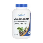 Nutricost, Glucomannan Konjac Root Extract, 180 Capsules front packaging view