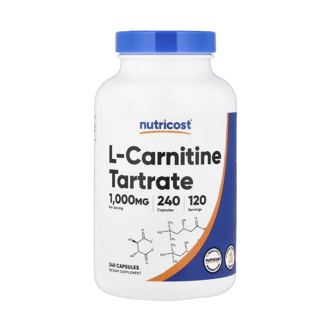 Nutricost, L-Carnitine Tartrate, 240 Capsules front packaging view