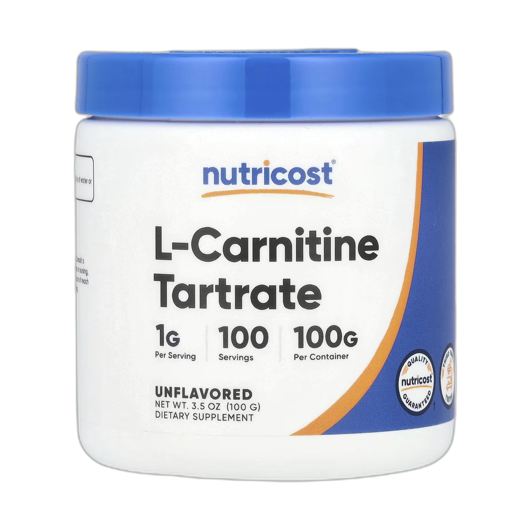 Nutricost, L-Carnitine Tartrate, Unflavored, 3.5 oz, 100 g front packaging view