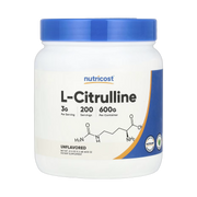 Nutricost, L-Citrulline, Unflavored , 1.3 lb, 600 g front packaging view