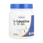 Nutricost, L-Leucine, Unflavored, 17.9 oz, 500 g front packaging view