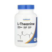 Nutricost, L-Theanine, 200 mg, 240 Capsules front packaging view