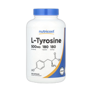 Nutricost, L-Tyrosine, 500 mg, 180 Capsules front packaging view