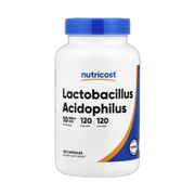 Nutricost, Lactobacillus Acidophilus, 50 mg (10 Billion CFU), 120 Capsules front packaging view