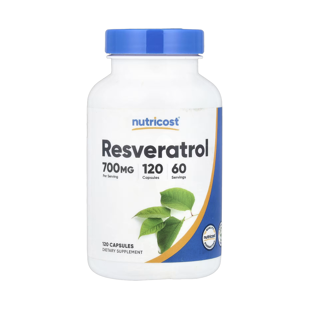 Nutricost, Resveratrol, 120 Capsules front packaging view