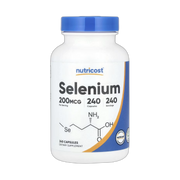Nutricost, Selenium, 200 mcg, 240 Capsules front packaging view
