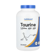 Nutricost, Taurine, 1,000 mg , 400 Capsules front packaging view
