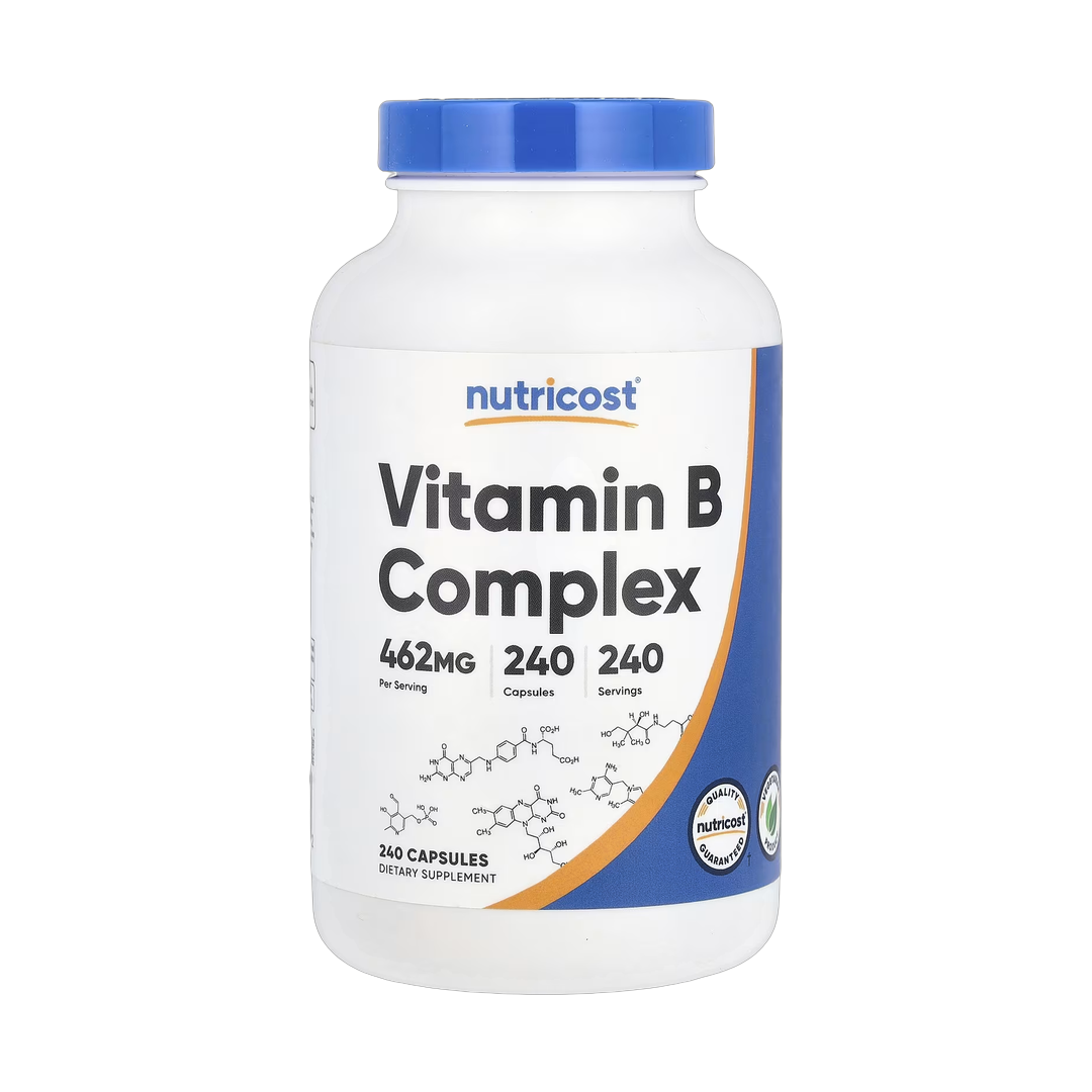 Nutricost, Vitamin B Complex, 462 mg, 240 Capsules front packaging view