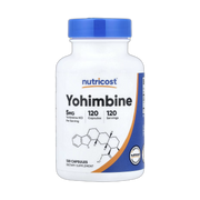 Nutricost, Yohimbine, 5 mg, 120 Capsules front packaging view
