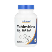 Nutricost, Yohimbine, 5 mg, 240 Capsules front packaging view