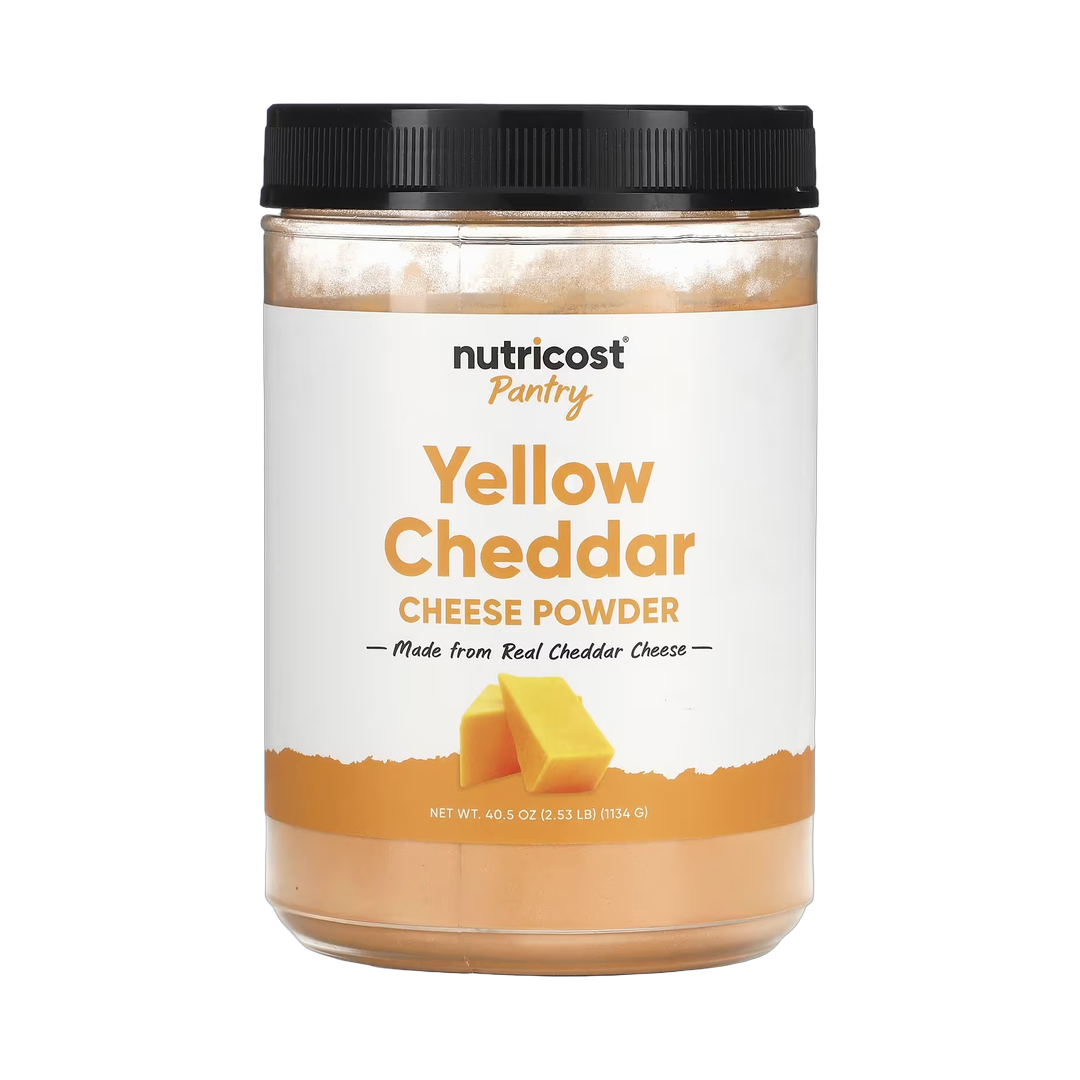 Nutricost, Pantry, Yellow Cheddar Cheese Powder, 40.5 oz, 1,134 g front packaging view
