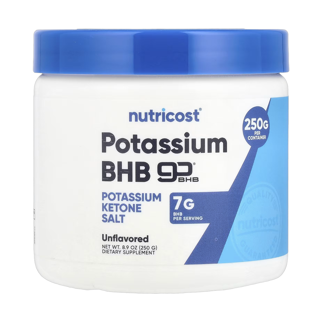 Nutricost, Potassium BHB, goBHB, Unflavored, 8.9 oz, 250 g front packaging view