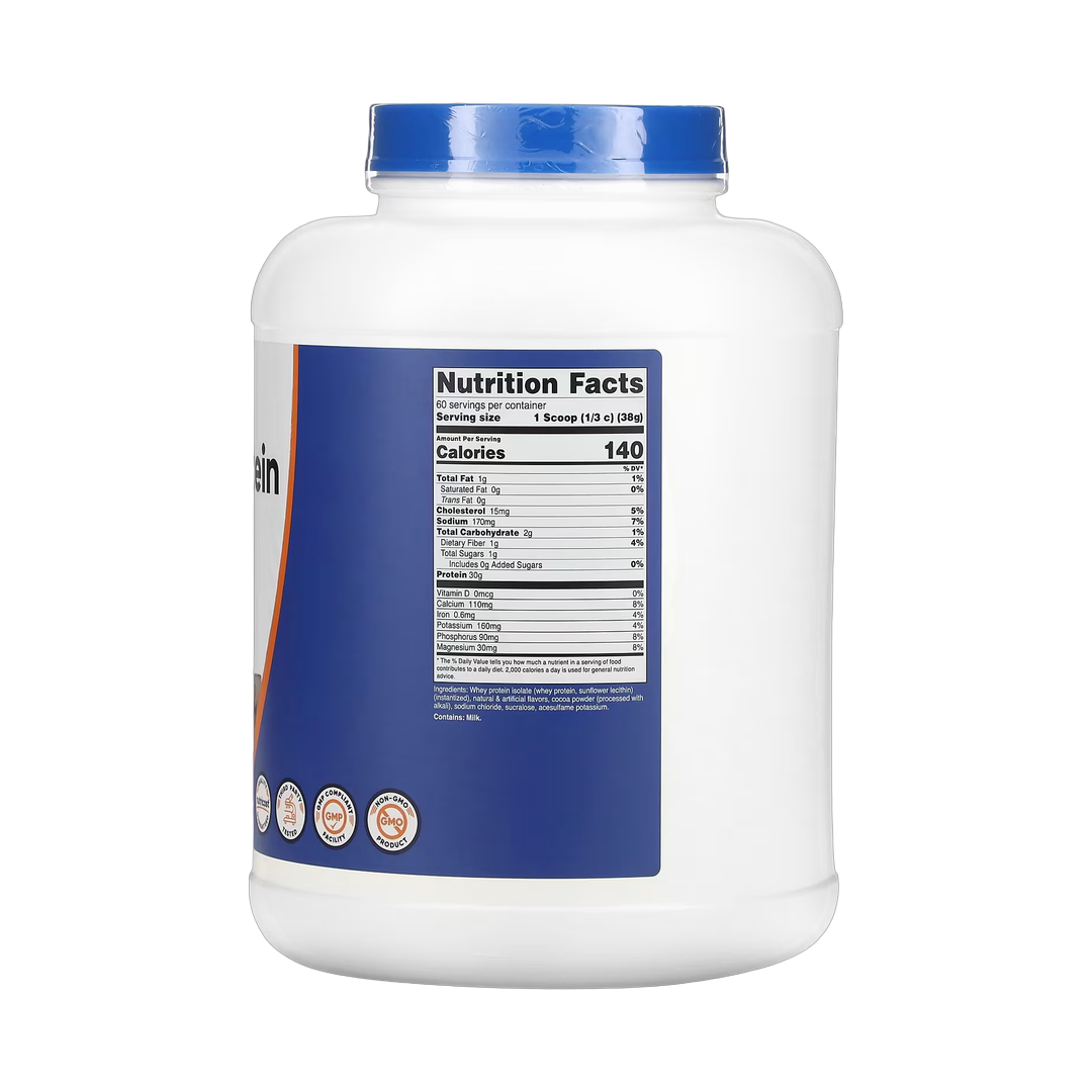 Nutricost, Whey Protein Isolate, Mocha, 5 lb, 2,268 g back packaging view