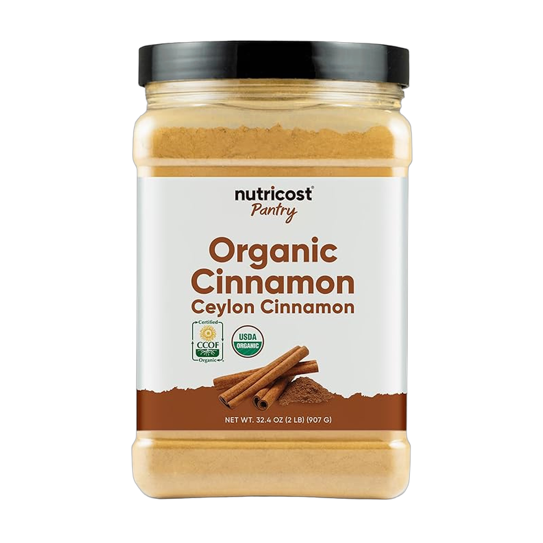 Nutricost, Pantry, Organic Ceylon Cinnamon, 2 lb, 907 g front packaging view
