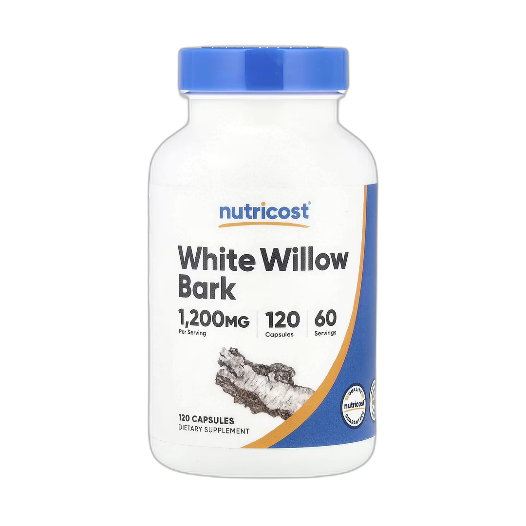 Nutricost, White Willow Bark, 120 Capsules front packaging view