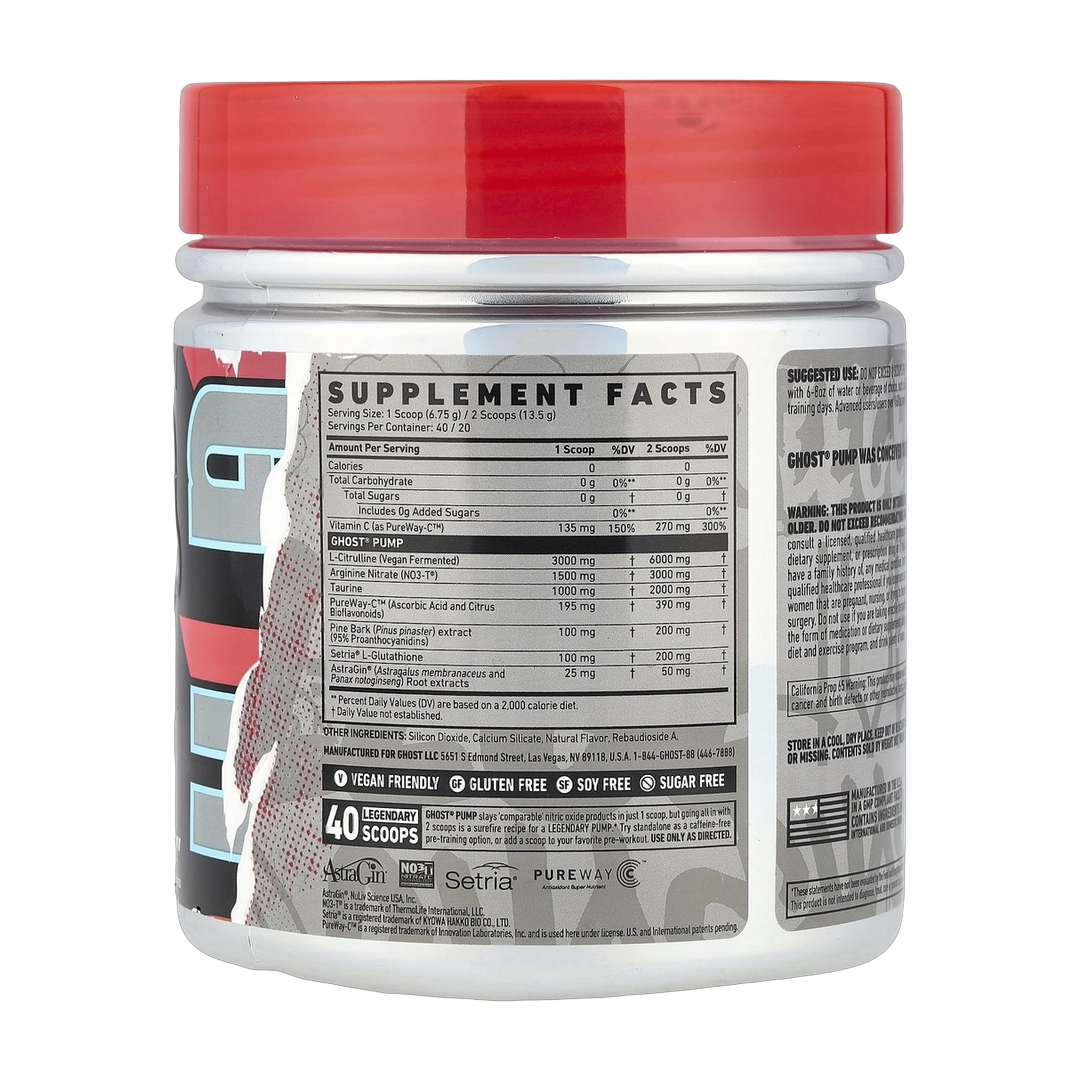 Ghost, Pump, Natty, 9.5 oz (270 g)