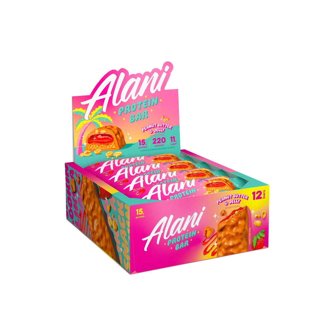 Alani Nu, Protein Bar, Peanut Butter & Jelly, 12 Bars, 1.83 oz (52 g)