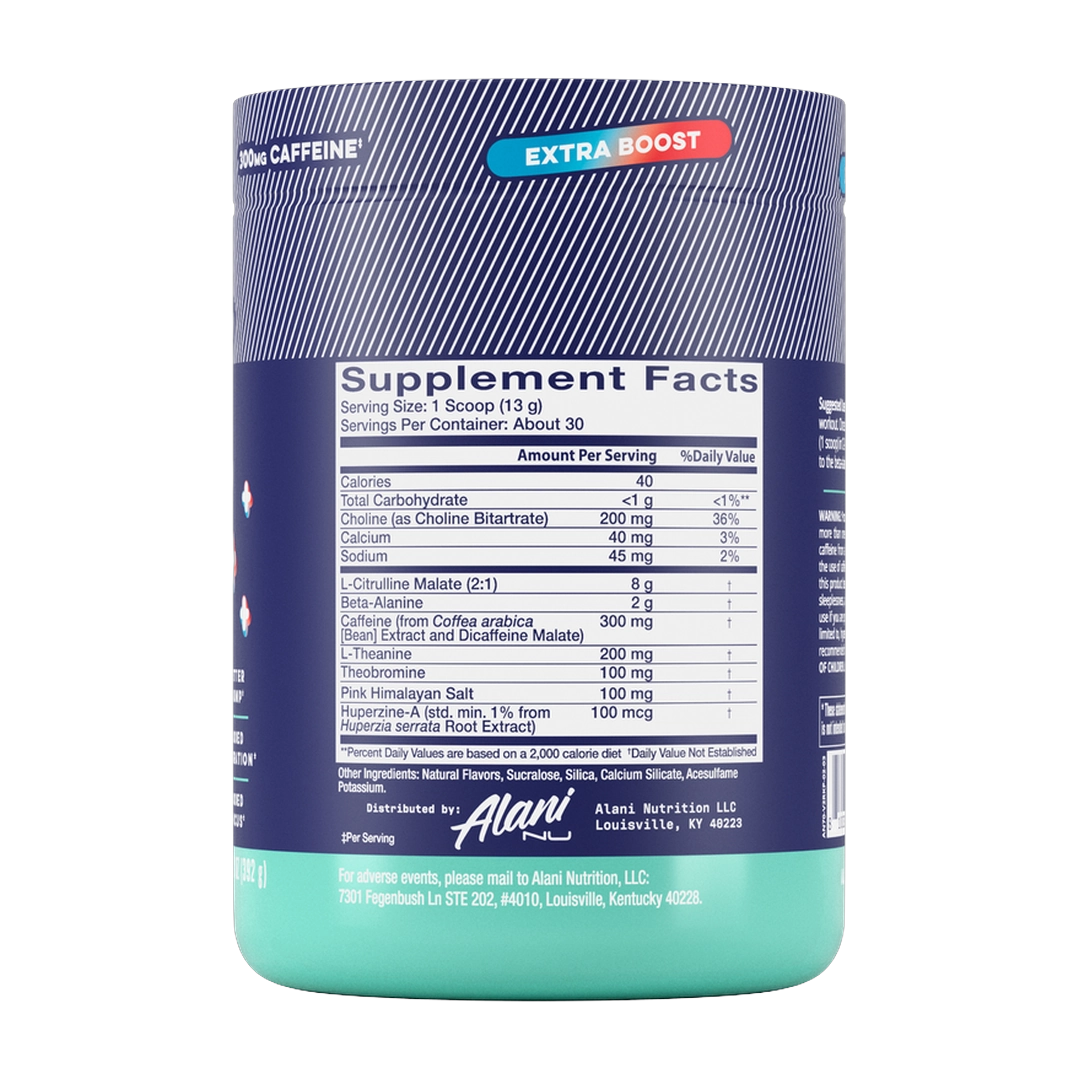 Alani Nu, Pre-Workout+, Rocket Pop, 13.8 oz (392 g)