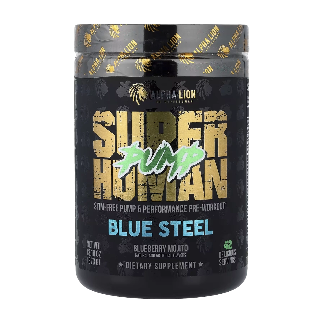 ALPHA LION, SuperHuman Pump, Blue Steel, Blueberry Mojito, 13.18 oz (373 g)