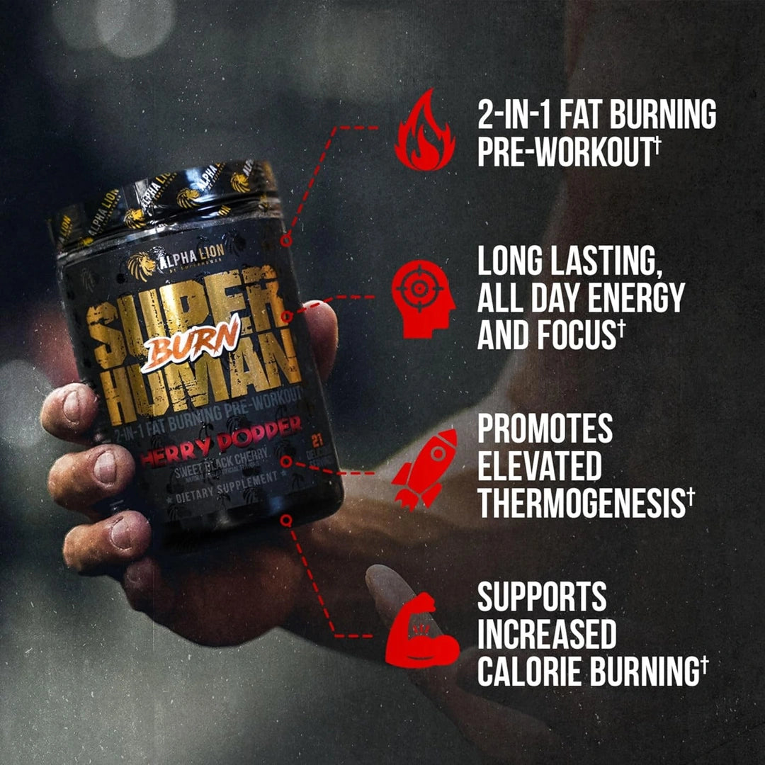 ALPHA LION, SuperHuman Burn, Cherry Popper, Sweet Black Cherry, 11.11 oz (315 g)