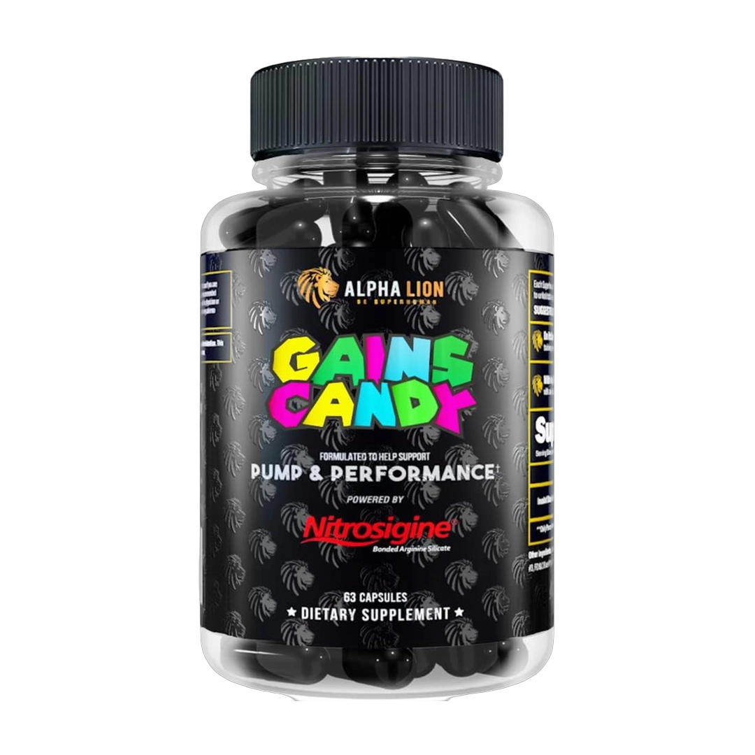 ALPHA LION, Gains Candy, 63 Capsules