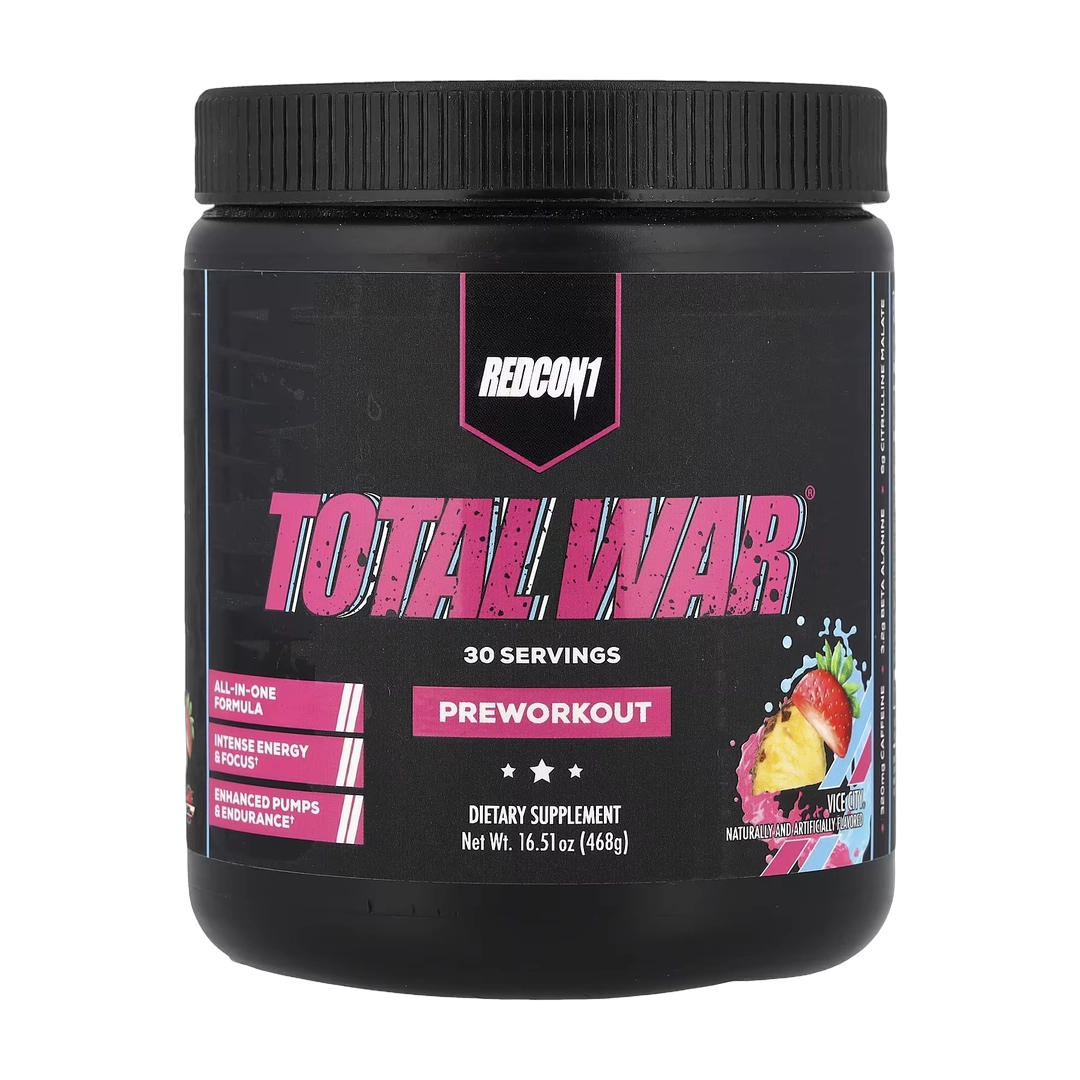 Redcon1, Total War®, Pre-Workout, Vice City Strawberry Pina Colada, 15.98 oz (453 g)