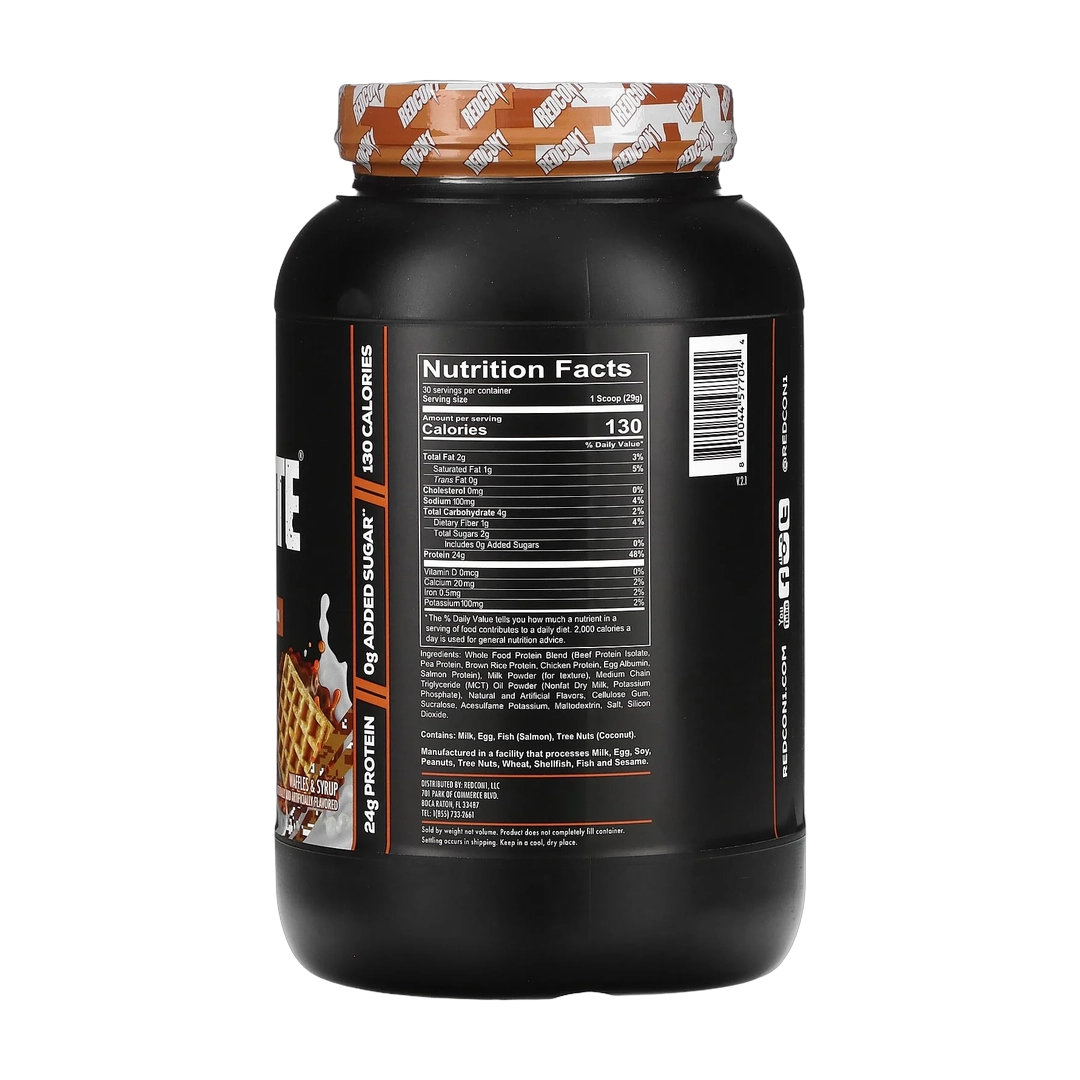 Redcon1, MRE Lite, Whole Food Protein, Waffles & Syrup, 1.92 lb (870 g)