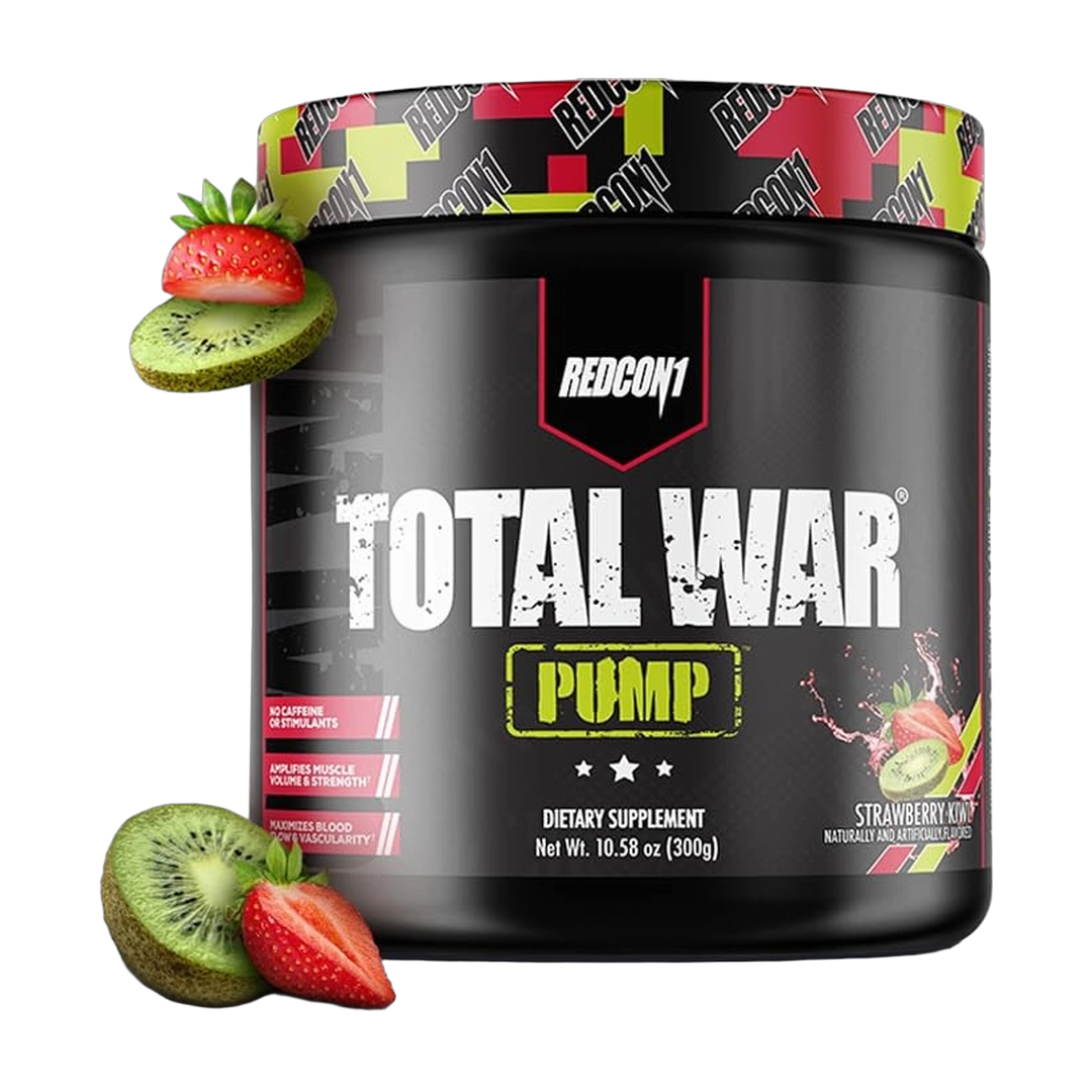Redcon1, Total War Pump Non Stim Pre Workout 30 Servings, Strawberry Kiwi, 10.58 OZ (300 g)