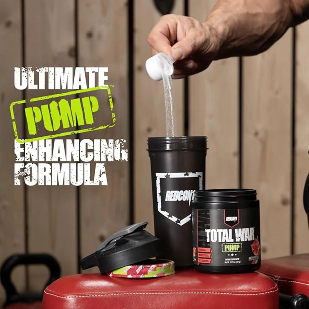 Redcon1, Total War Pump Non Stim Pre Workout 30 Servings, Strawberry Kiwi, 10.58 OZ (300 g)