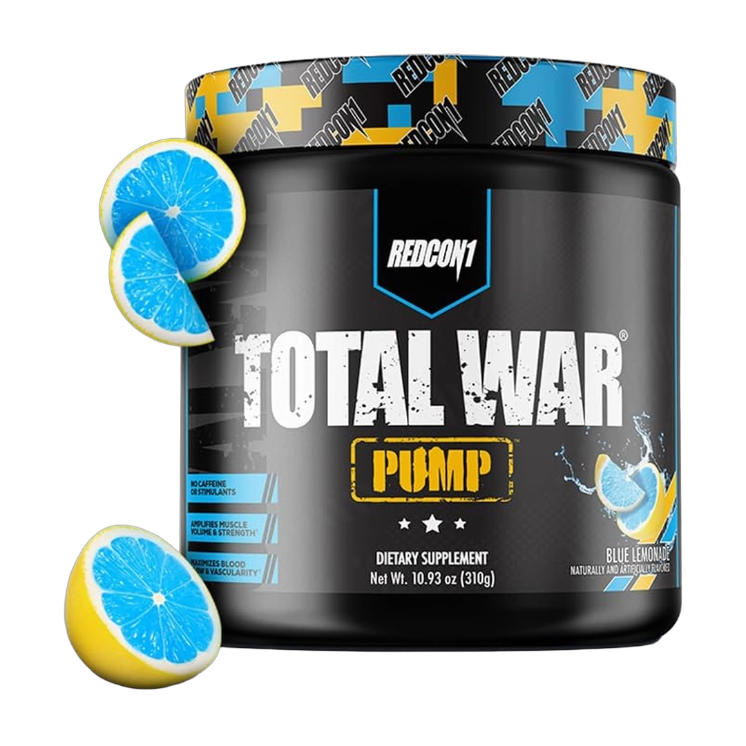 Redcon1, Total War Pump Non Stim Pre Workout 30 Servings, Blue Lemonade, 10.93 OZ (310 g)