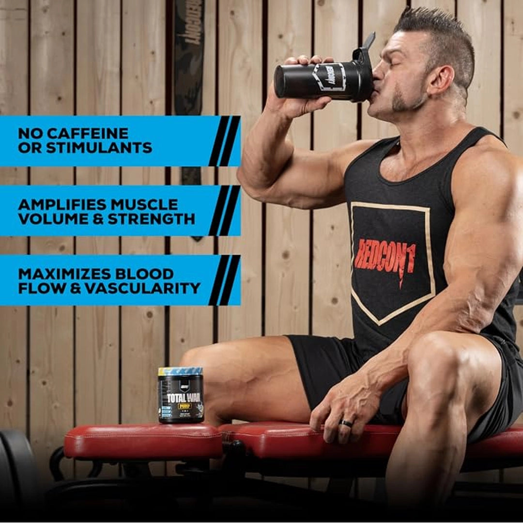 Redcon1, Total War Pump Non Stim Pre Workout 30 Servings, Blue Lemonade, 10.93 OZ (310 g)
