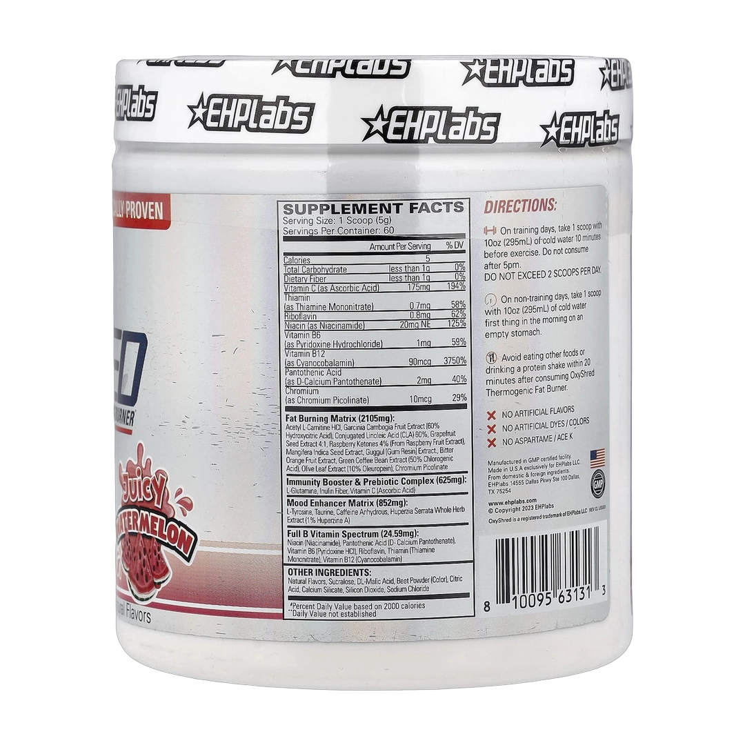 EHPlabs, OxyShred, Thermionic Fat Burner, Juicy Watermelon, 10.4 oz (294 g)