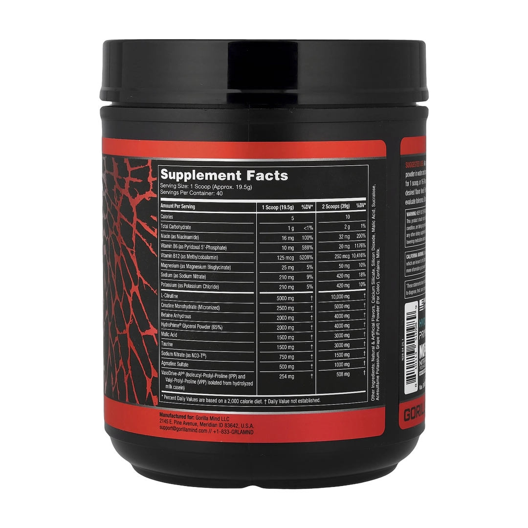 Gorilla Mind, Mode Nitric®, Stimulant Free Pre-Workout Formula, Blackberry Lemonade, 1.72 lb (780 g)