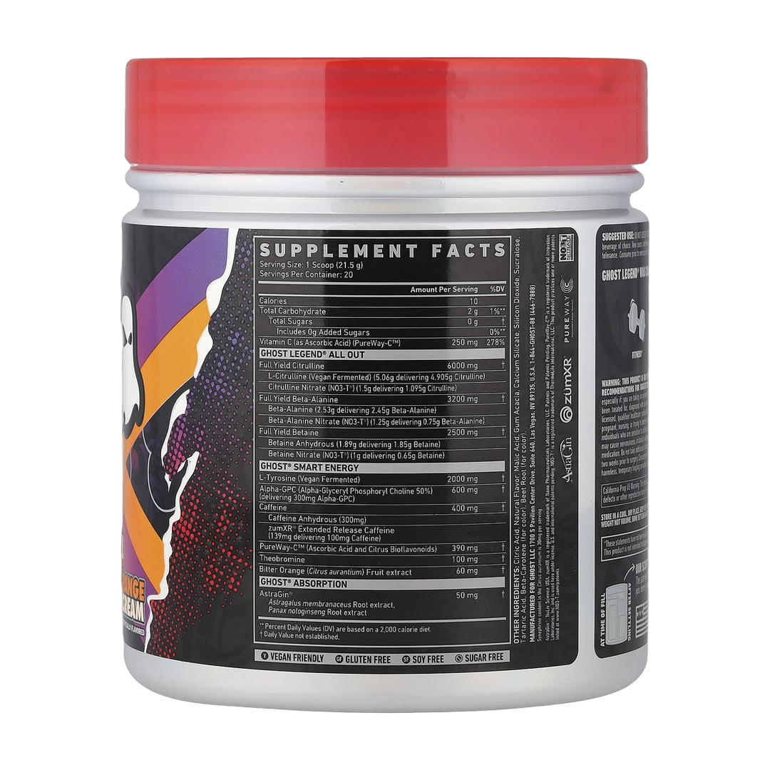 Ghost, Legend® All Out Pre-Workout, Orange Cream, 15.2 oz (430 g)