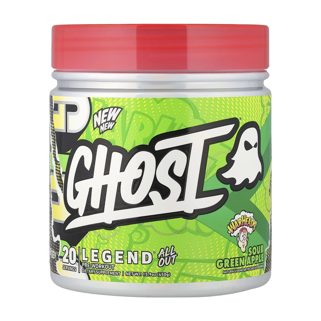 Ghost, Legend® All Out Pre-Workout, Warheads® Sour Green Apple, 15.9 oz (450 g)