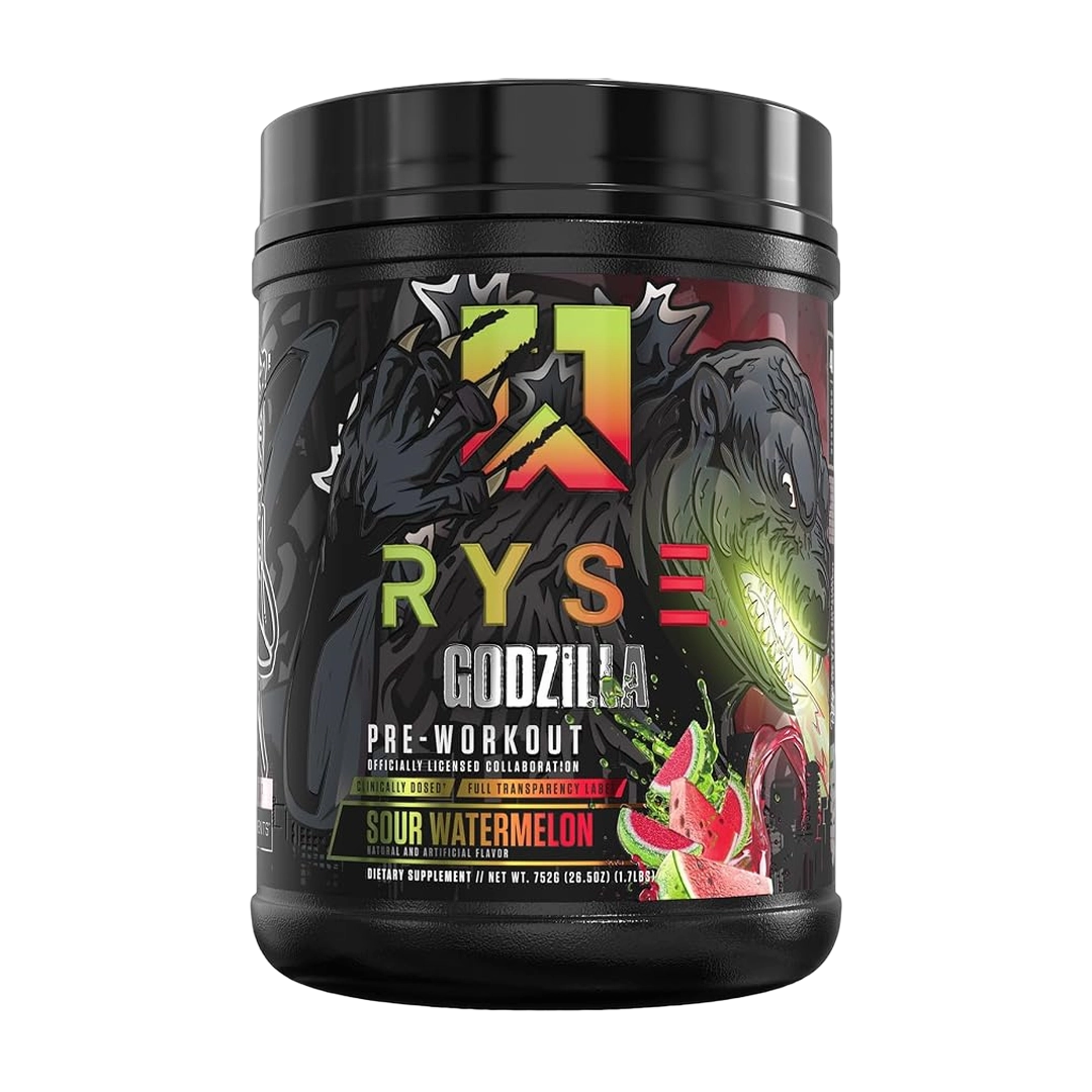 RYSE, Godzilla X Noel Deyzel Pre Workout Powder, Sour Watermelon, 752 g