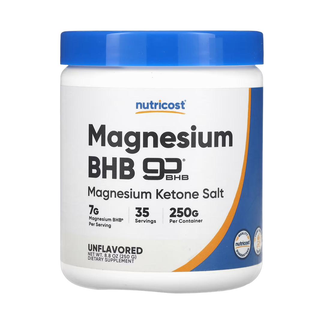 Nutricost, Magnesium BHB, goBHB, Unflavored, 8.8 oz, 250 g front packaging view
