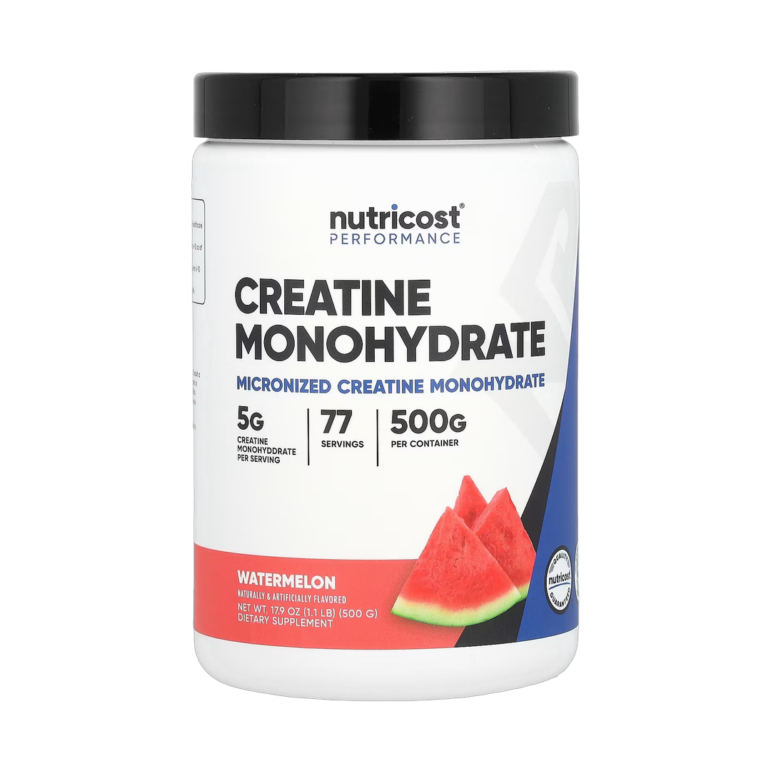 Nutricost, Performance, Creatine Monohydrate, Watermelon, 1.1 lb, 500 g front packaging view