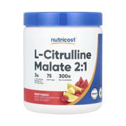 Nutricost, L-Citrulline Malate 2:1, Fruit Punch , 10.7 oz, 300 g front packaging view