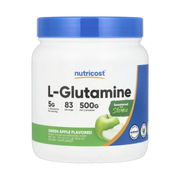 Nutricost, L-Glutamine, Green Apple, 17.9 oz, 500 g front packaging view