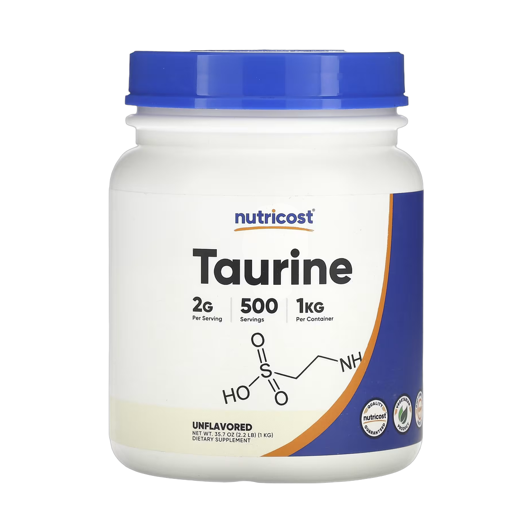 Nutricost, Taurine, Unflavored, 35.7 oz, 1 kg front packaging view