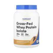 Nutricost, Grass-Fed Whey Protein Isolate, Chocolate PB , 2 lb, 907 g front packaging view
