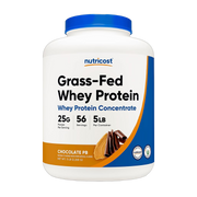 Nutricost, Grass-Fed Whey Protein, Chocolate Peanut Butter, 5 lb, 2,268 g front packaging view