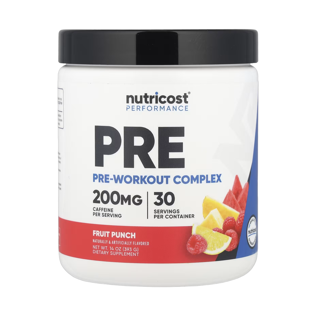 Nutricost, Performance, Pre-Workout Complex, Fruit Punch, 14 oz, 393 g front packaging view