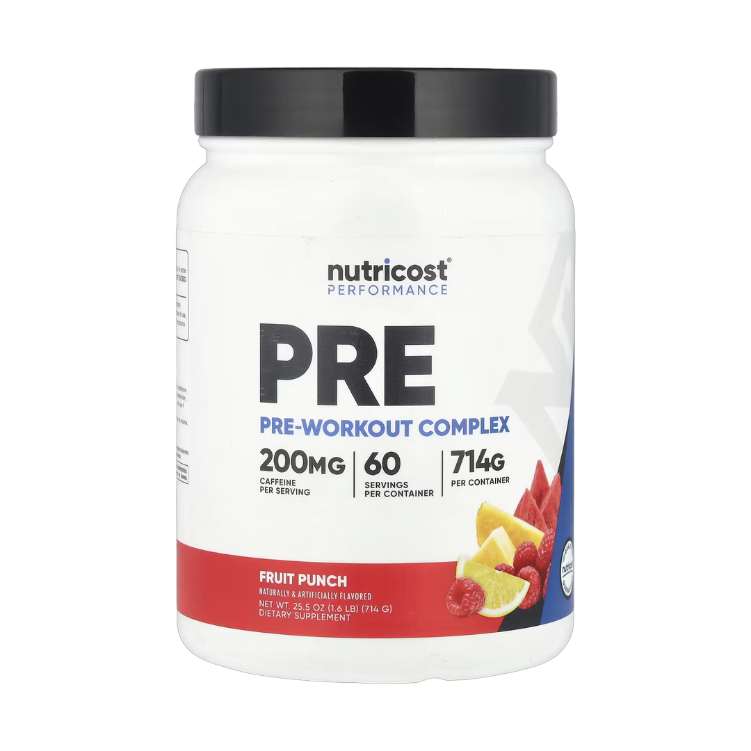 Nutricost, Performance, Pre-Workout Complex, Fruit Punch, 1.6 lb, 714 g front packaging view