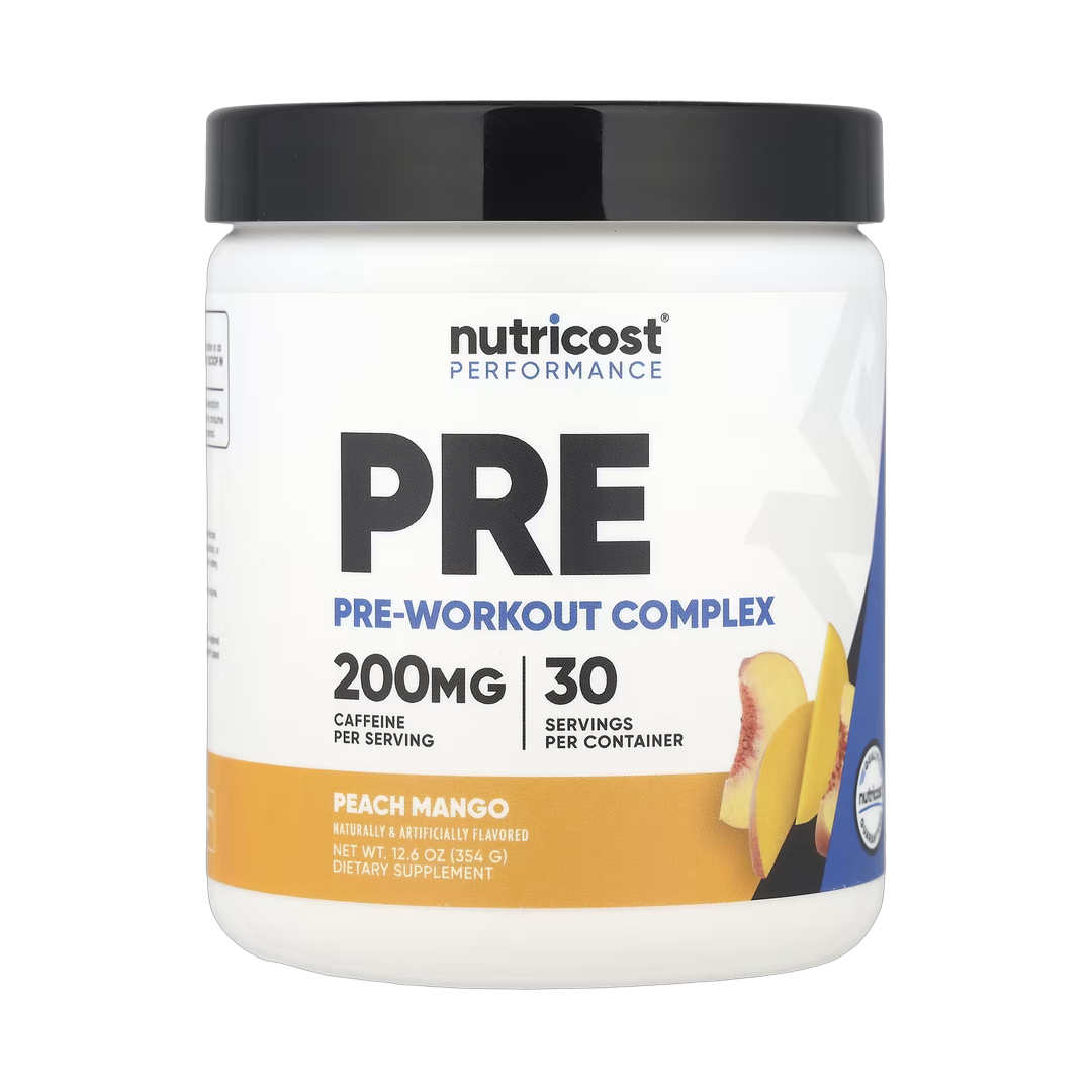 Nutricost, Performance, Pre-Workout Complex, Peach Mango, 12.6 oz (354 g) front packaging view