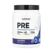 Nutricost, Performance, Pre-Workout Complex, Blue Raspberry, 1.6 lb, 708 g front packaging view